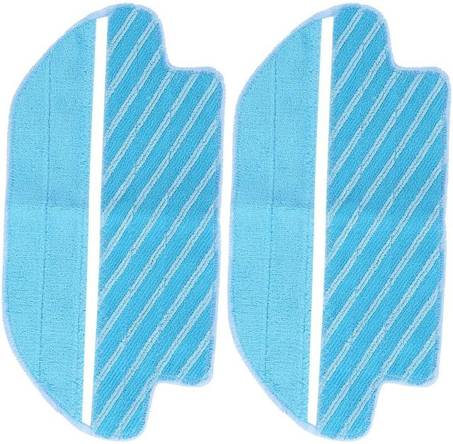 2 Stück Mopptuch Ersatz passend für Conga 3490 Roboterstaubsauger Zubehör in Blau B: 29,0 cm, T: 14,5 cm - Bild 1