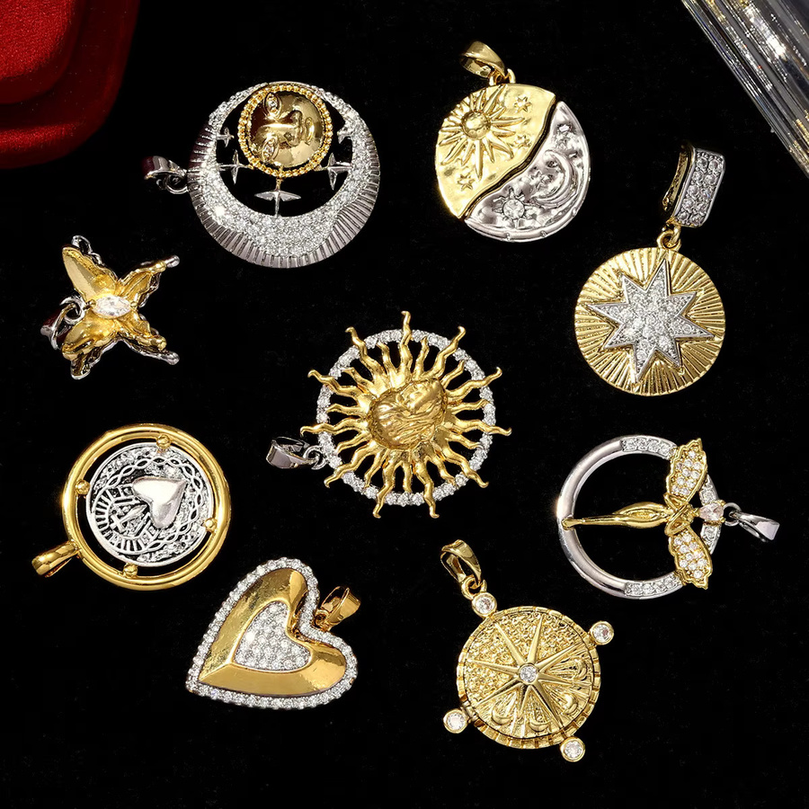 LAVIXMIA Anhänger Charms, Kupfer, Bicolor, Zirkonia, Damen - Bild 3