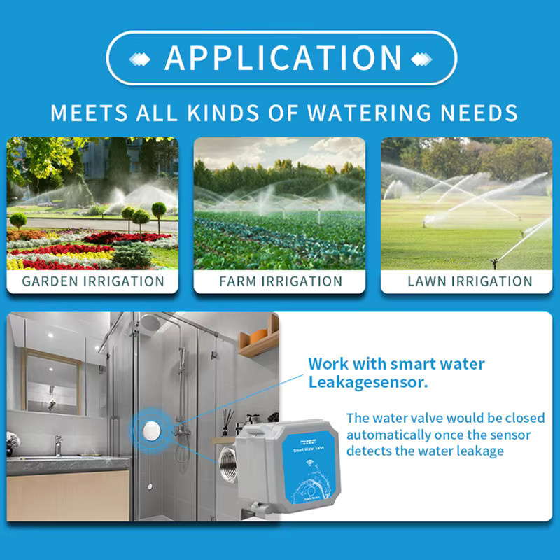 Tuya Intelligentes Wasser-Kugelventil mit Abschaltfunktion von 0% bis 100% für Gartenwasserhahn-Automatisierung via Zigbee oder WLAN in Weiß - Bild 6