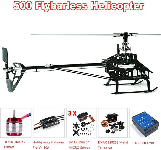 STASRC 500 FBL Flybarless Torque Tube / Belt Drive 6CH 3D Kit, Zubehör - Bild 1