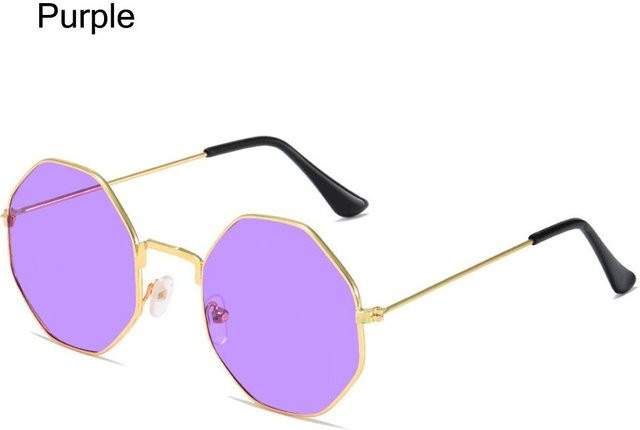 Sonnenbrille Runde, Metall, Unisex, purple - Bild 1