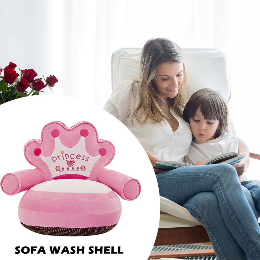 JOCESTYLE Plüsch Kinder Sofa Stuhl als Baby Nest in Pink aus Polyester und Samt - Bild 2