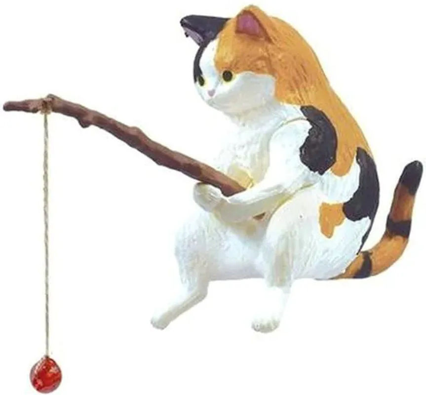 Mango Event Aquarium Dekoration Mini Katzen Statue aus Kunstharz in Mehrfarbig - Bild 1
