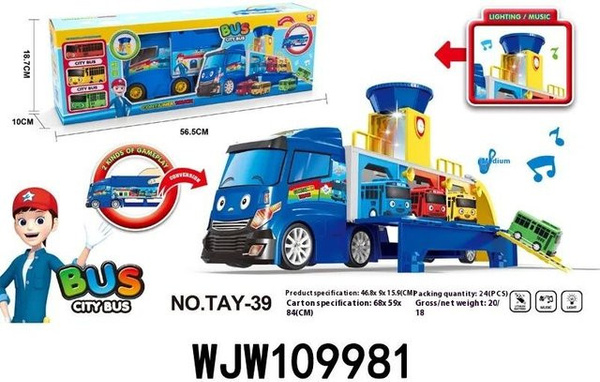 Fashnics Tayo Minibus Schleuder Krieger Auto Spielzeug Set, ab 14 Jahre