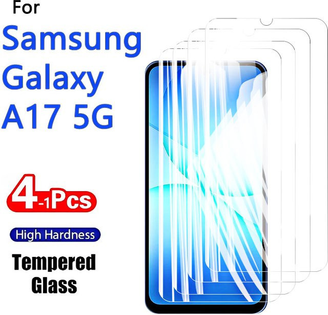 Samsung Galaxy A17 5G Displayschutzfolie aus gehärtetem Glas, transparent, 9H kratzfest - Bild 1