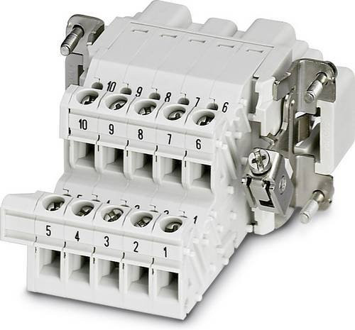 Phoenix Contact Klemmenadapter HC-B 10-A-UT-PEL-M in Weiß, 5 Stück - Bild 1