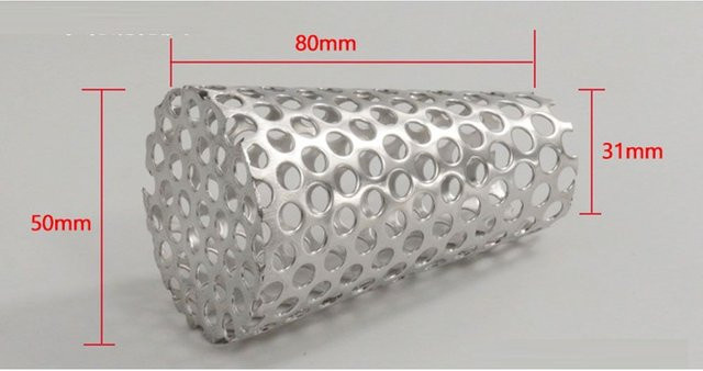 DYSkunbao Interpoliertes Filtersieb aus Edelstahl 304 für weißes PVC-Rohr, Silber/Weiß, Durchmesser: 50 mm - Bild 1