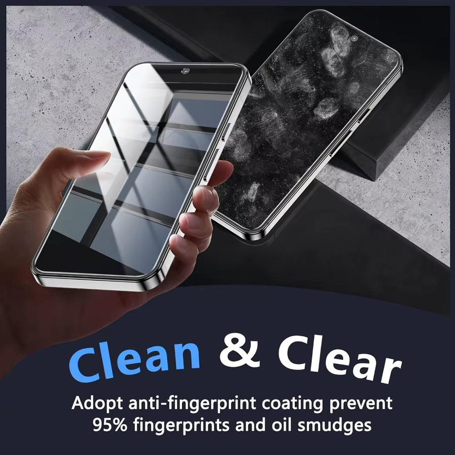 HKSN 2 Stück Anti-Spion Sichtschutz-Displayschutzfolie aus gehärtetem Glas für Google Pixel 9 Pro XL, 8a, 7a, 6a, 5 5G, transparent - Bild 2