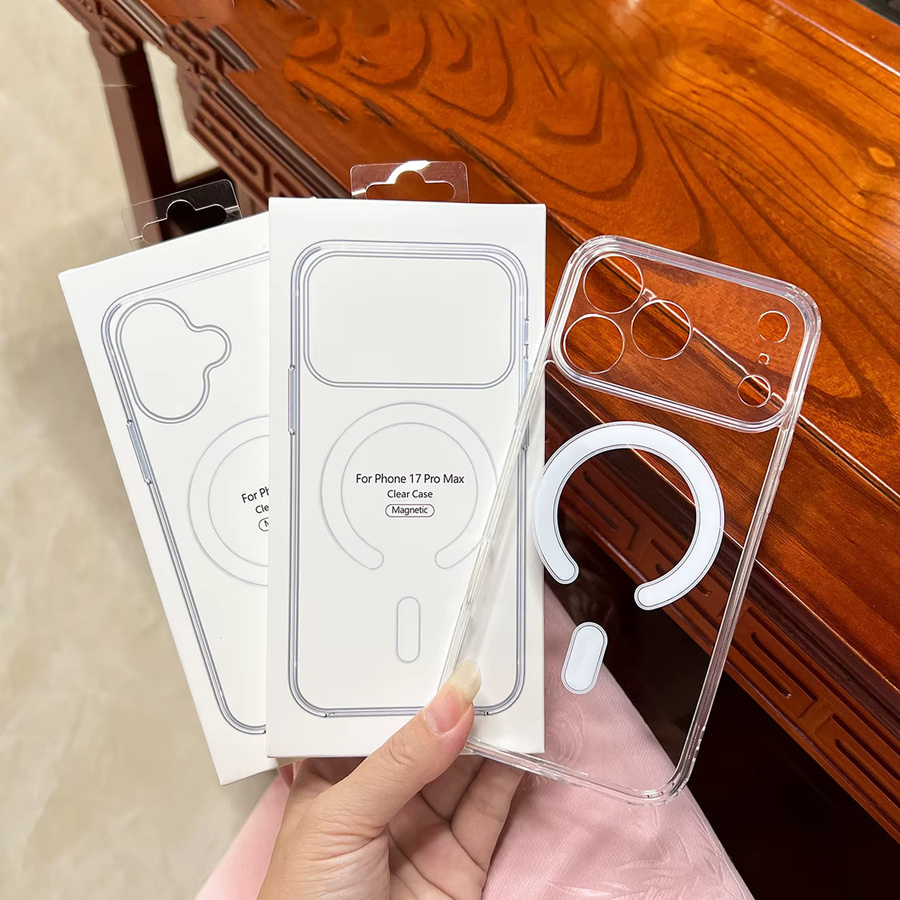 Fundas MagSafe Magnetische Schutzhülle für iPhone 17 Pro Max in Transparent mit Acryl-Rückseite und Luftabdeckung - Bild 2