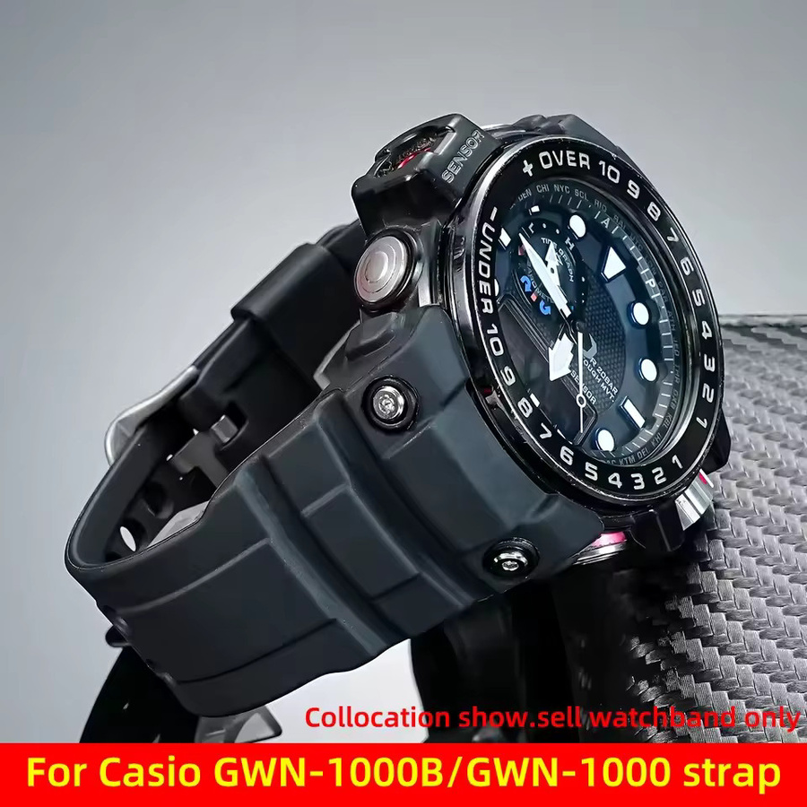 Casio Uhrenarmband, Silikon, Harz, Schwarz, Herren - Bild 2