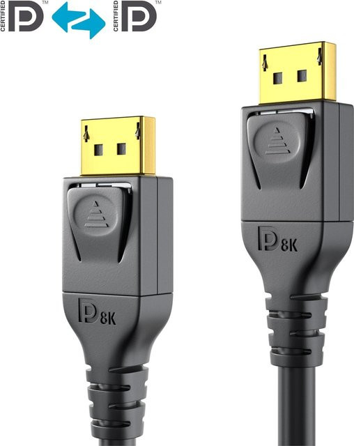 Purelink DisplayPort-Kabel DisplayPort auf DisplayPort, DisplayPort 1.4 mit 8K Unterstützung, Schwarz, Länge: 5,0 m - Bild 1