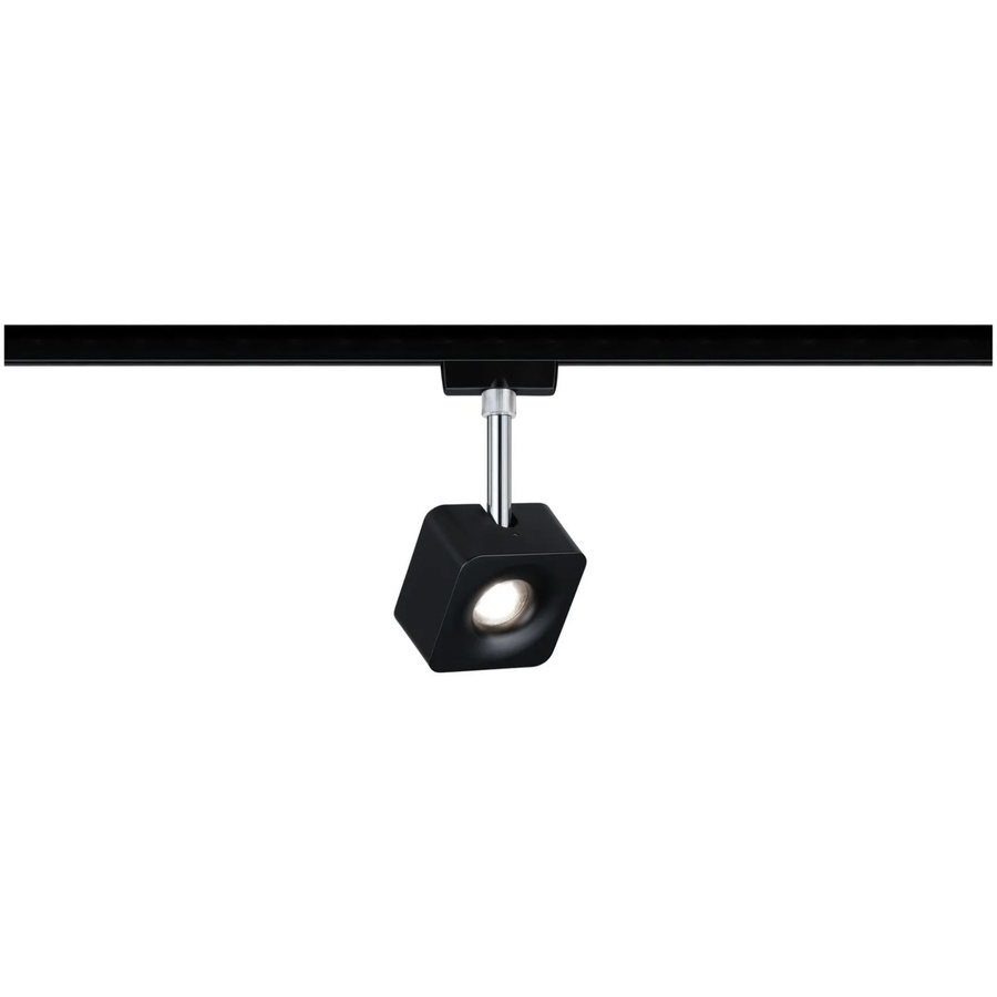 Paulmann URail LED-Spot Cube Hochvolt-Schienensystem-Leuchte, 8 W, Schwarz matt/Chrom, 4000K, dimmbar - Bild 2