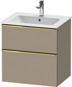 Duravit Waschtischunterschrank D-Neo in Beige, Wandmontage, Glänzend, B/T/H: 61,0 x 46,2 x 62,5 cm - Bild 1