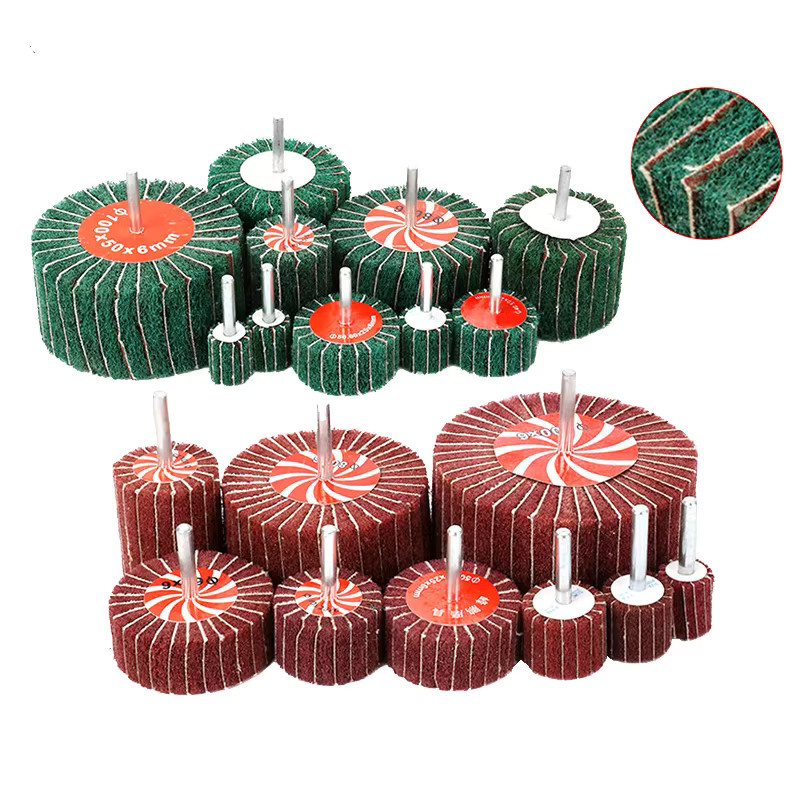 Dremel Vlies-Polierklappen und Schleifscheiben Set mit 6 mm Schaft zum Entfernen von Rost und Entgraten für elektrische Bohrbürsten - Bild 2