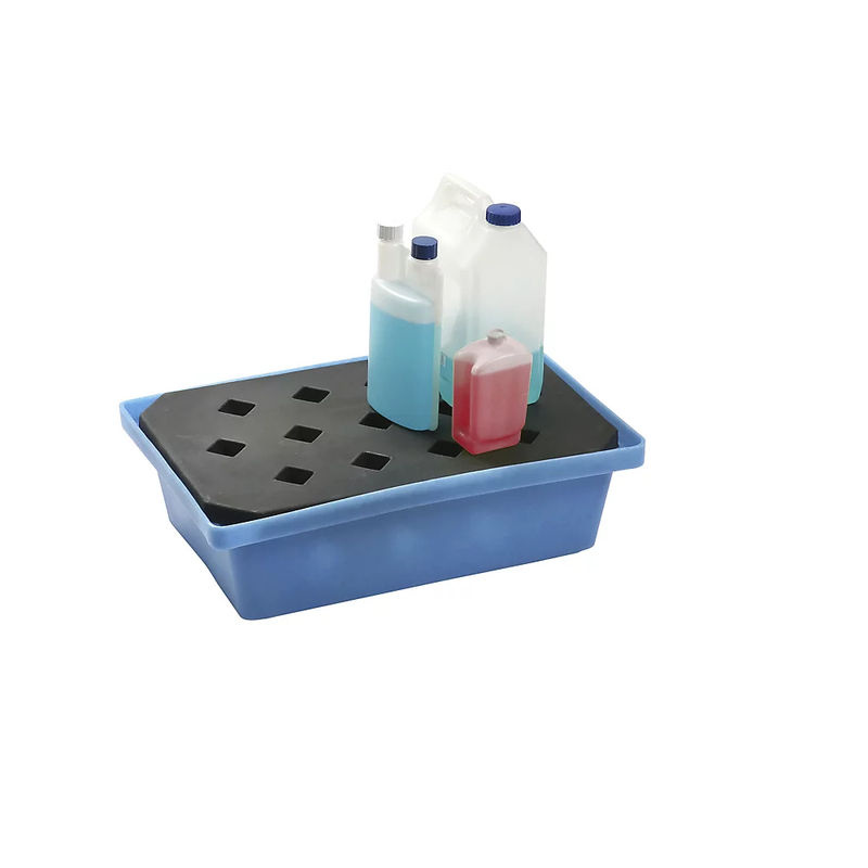 Emtez PE-Auffangwanne mit Rost für Kleingebinde, Blau, B/T/H: 59,5 x 39,5 x 17 cm - Bild 3