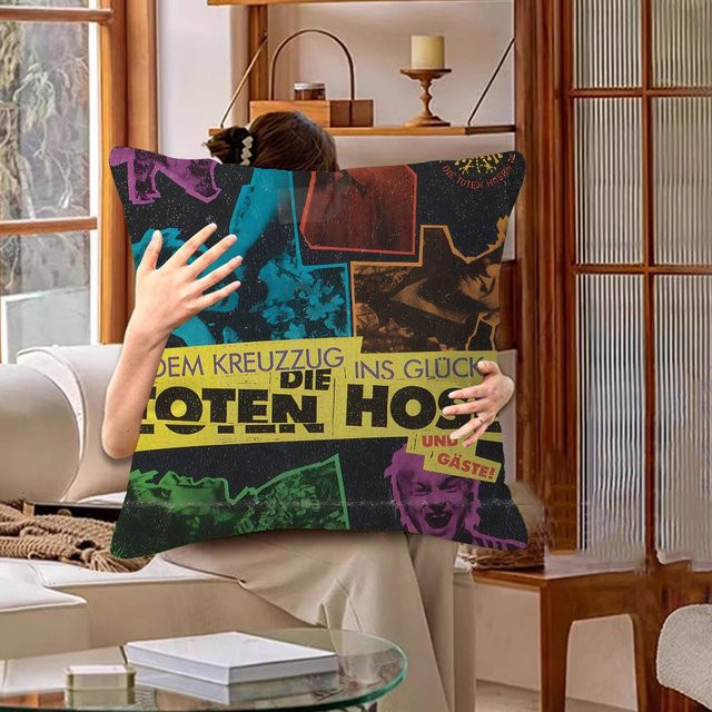 BNYNGFN Home Kissenbezug mit Die Toten Hosen Grafikprint, quadratisch, Multicolour, B/H: 30,48 x 30,48 cm - Bild 1