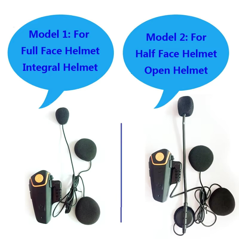 XINOWY BT-S2NS Motorrad Bluetooth Helm-Headset Intercom mit GPS, FM und MP3, Wasserdicht, Schwarz - Bild 2
