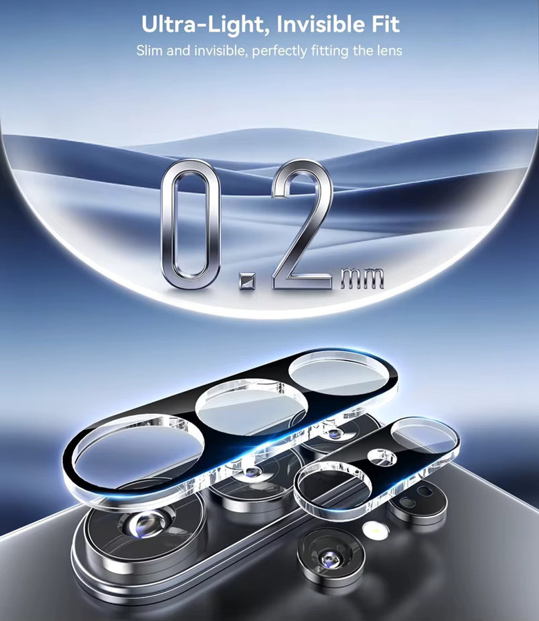Glitzer Linsenschutz für Samsung S26 Plus Ultra in Lila Transparent, Kratzfeste Glaskappe als Kamera-Abdeckung - Bild 4