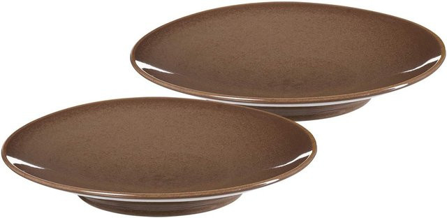 Ritzenhoff & Breker Servierplatten Sahara aus Keramik, braun, 2er Set, Durchmesser: 31 cm - Bild 1