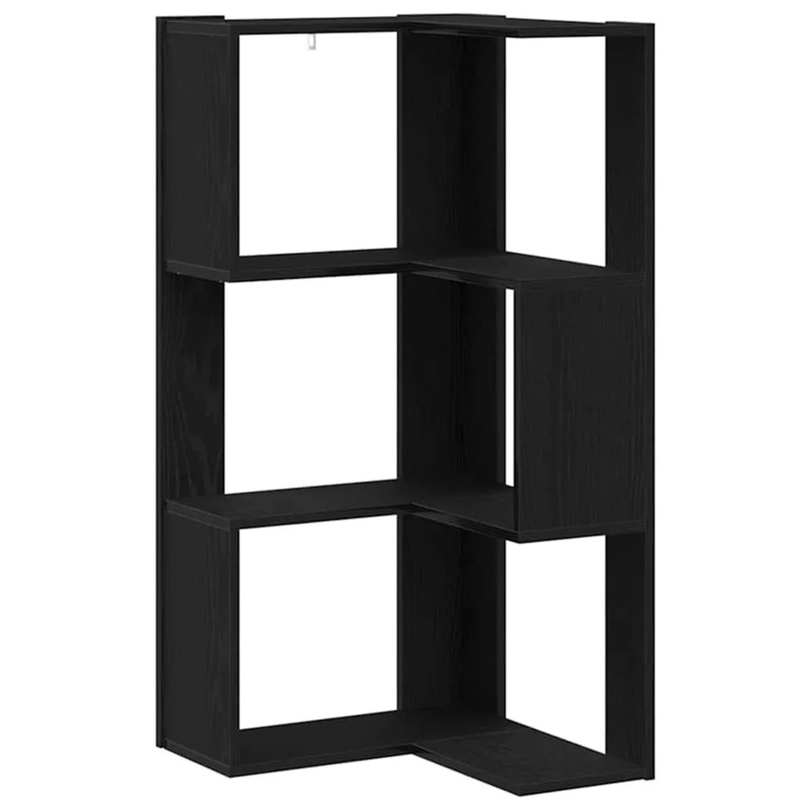 vidaXL Bücherregal in Schwarz und Eichen-Optik, modern und freistehend, B/T/H: 50 x 50 x 102 cm - Bild 2