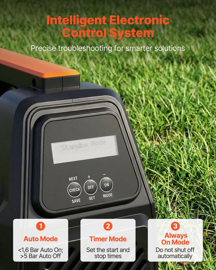 Buying Solutions MB Elektronische Flachbrunnen-Jetpumpe aus PP mit 1300W, 4800 L/H Fördermenge und 8 m Saughöhe - Bild 8
