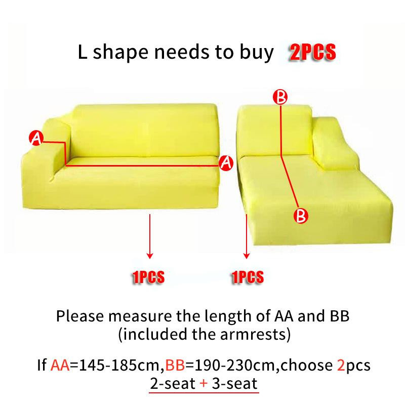 BRHUIXUE Samt-Sofabezug für Ecksofas, elastischer L-förmiger Couch-Schonbezug aus Polyester, waschbar, Breite: 230-300 cm - Bild 3