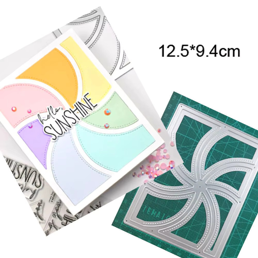 Stanzformen Rahmen und Hintergrund für DIY Papierarbeiten, Album Cover und Kartenbasteln aus Metall - Bild 2