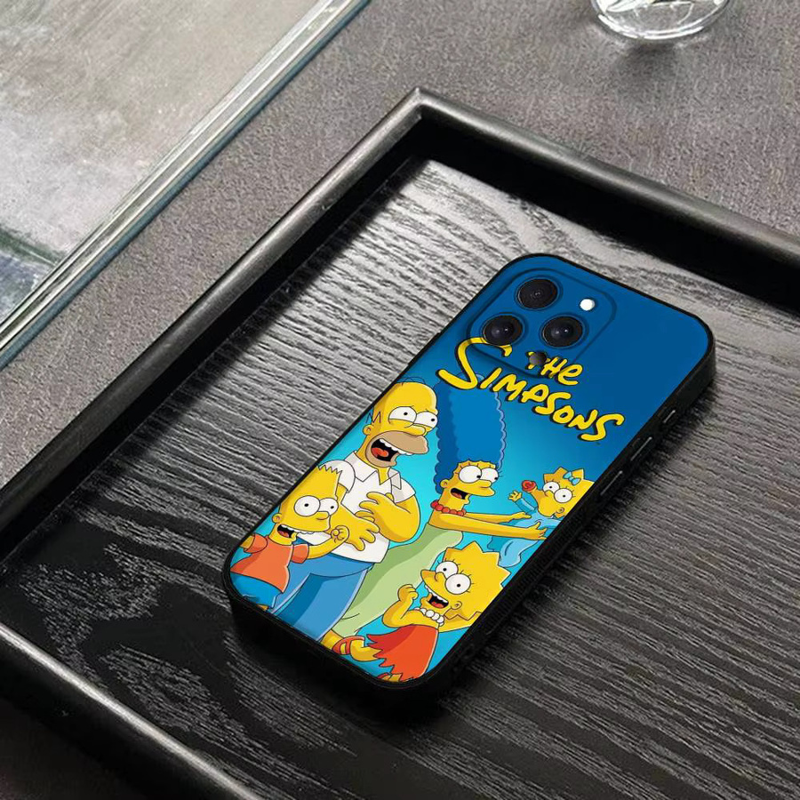 Mesuca S-Simpsons Silikon Handyhülle für iPhone 11 bis 17 Pro Max in Schwarz und Multicolour - Bild 4