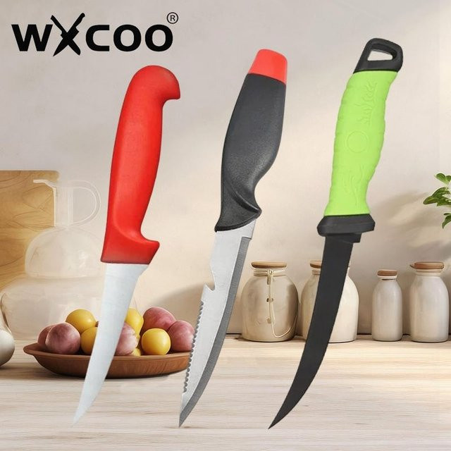 WXCOO Sashimi-Messer aus Edelstahl als japanisches Fischfiletiermesser und Küchenmesser mit Schutzhülle - Bild 1