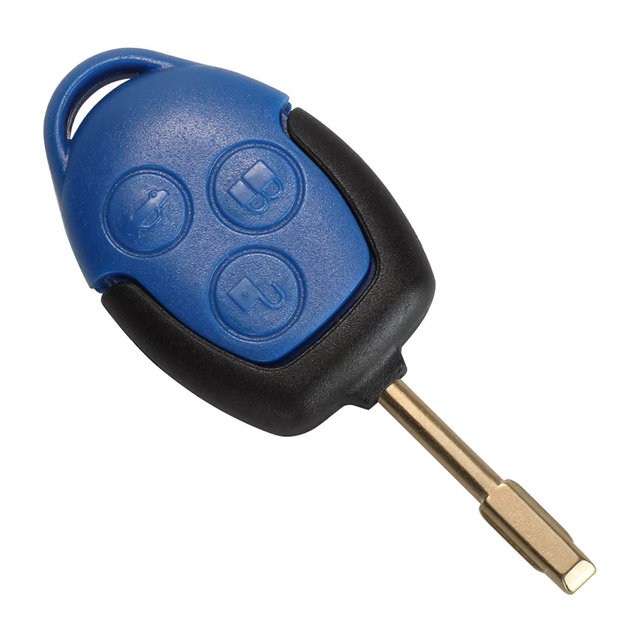 Jingyuqin Autoschlüssel mit 433 MHz und 4D63 Chip für Ford Transit WM VM 2006–2014, Ersatzschlüssel 6C1T15K601AG FO21, Farbe: Blau - Bild 3