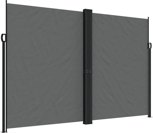 Furnicato Seitenmarkise ausziehbar aus Polyester und Stahl in Anthrazit, Höhe: 220 cm, Breite: 600 cm - Bild 1