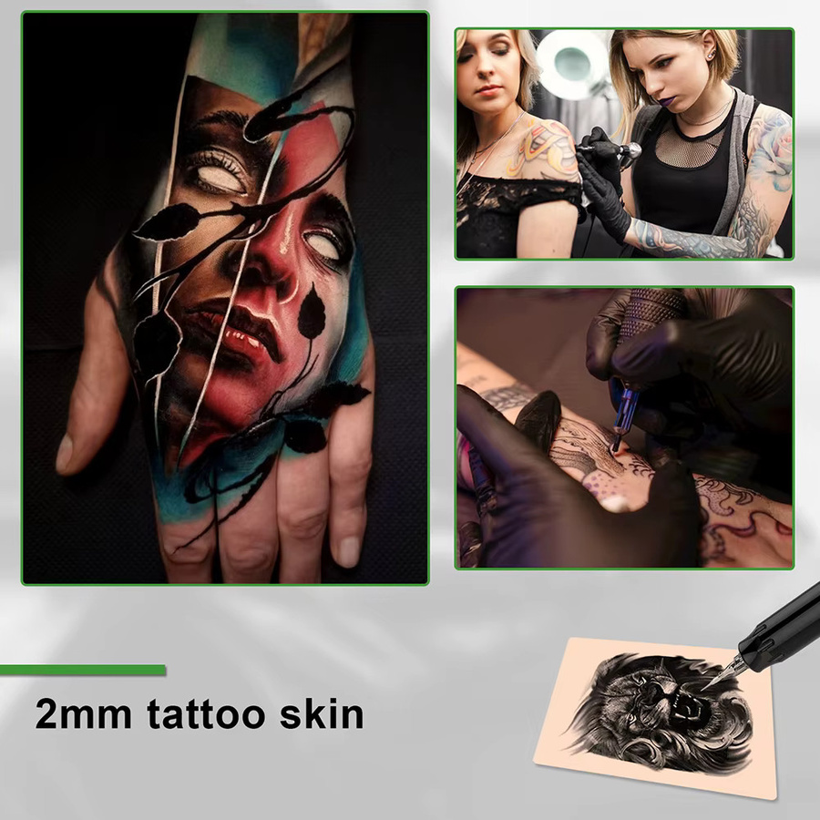 Usiriy Tattoo Praxis Haut, 2mm Silikon, Doppel Blank - Bild 4
