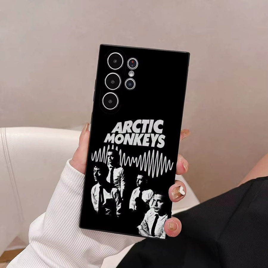 Logo A-Arctic M-Monkeys Handyhülle für Samsung Galaxy S25 S24 S23 S22 S21 S20 Ultra Plus 5G Frosted Non-Slip Full Soft Cover in Schwarz - Bild 3