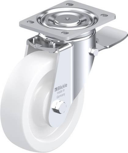 Blickle Lenkrolle 11791 LH-SPO 175G-ST mit Feststeller, Farbe Weiß, Rad-Durchmesser: 17,5 cm, Tragfähigkeit: 900 kg - Bild 1