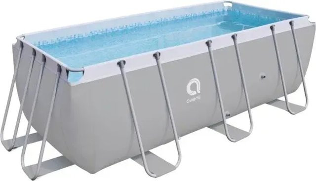 Avenli Frame Rectangular Stahlrahmenpool in Grau B/T/H: 400 x 200 x 100 cm - Bild 1