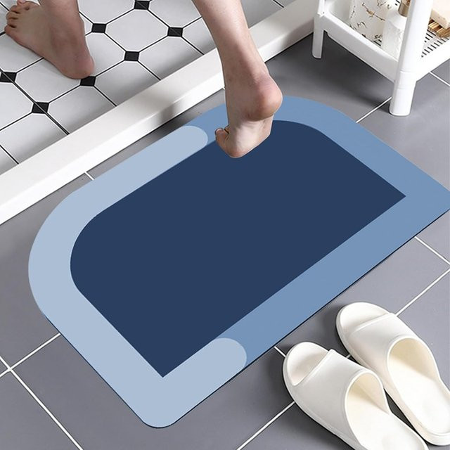 VIKAMA Badezimmermatte im minimalistischen Design, rutschfest und wasserdicht, B/T: 60 x 40 cm - Bild 1