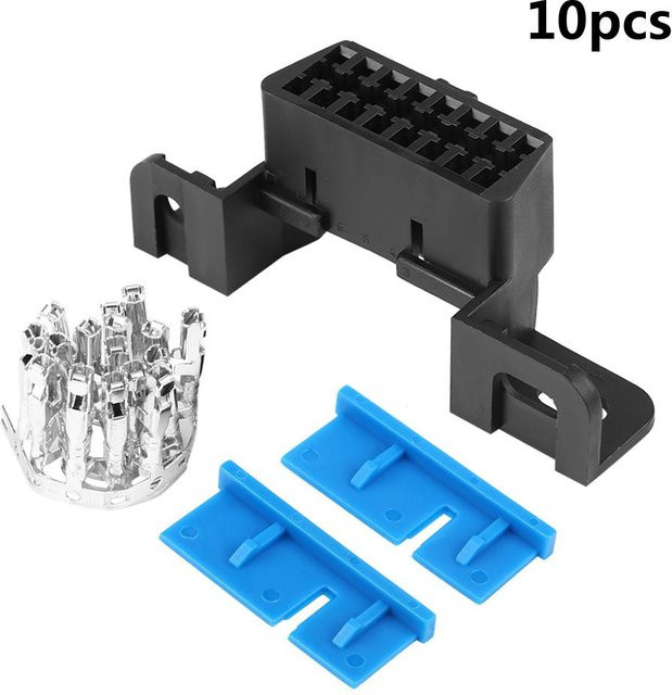 OBD2 II 16Pin Buchse Auto Adapter Stecker Gehäuse Kit für GM J1962 in Schwarz - Bild 1