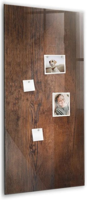 Tulup Glas Magnettafel in Dunkelbraun zur Wandmontage, B: 120 cm, H: 60 cm - Bild 1