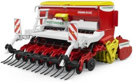 Bruder Pöttinger Vitasem 302ADD Kreiselegge-Sämaschine Modellfahrzeug Landwirtschaft - Bild 1