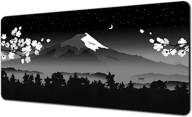 Verena Gaming Mauspad Landschafts-Design Schwarz B/B/H: 90 x 40 x 0,2 cm - Bild 1