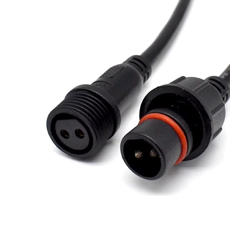 DIVEDEER M16 2-Pin Y-Typ Steckverbinder Kabel-Splitter Wasserdicht für Außenbereich, 1 zu 2/3/4/5 LED-Lampen, 2-adrig Stecker auf Buchse, Schwarz - Bild 2