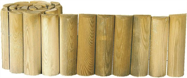 T & J Beeteinfassung aus Holz in Grün, druckimprägniert, B/H/L: 30 x 6 x 250 cm - Bild 1