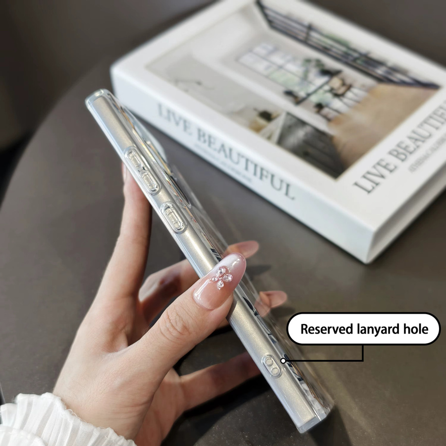 Luxuriöse transparente MagSafe Handyhülle mit Blumenmuster für Samsung Galaxy S25 Ultra, S25 Plus, S24 Ultra und S23 FE in Mehrfarbig - Bild 1