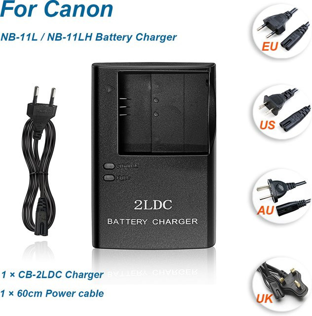 Canon Kamera-Akku-Ladegerät für NB-11L und NB11LH Akkus, Schwarz - Bild 1