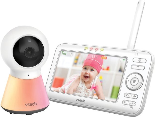 VTECH Video-Babyphone VM5254 in Weiß mit Kamera, Nachtsicht, Temperaturanzeige und Gegensprechfunktion - Bild 1