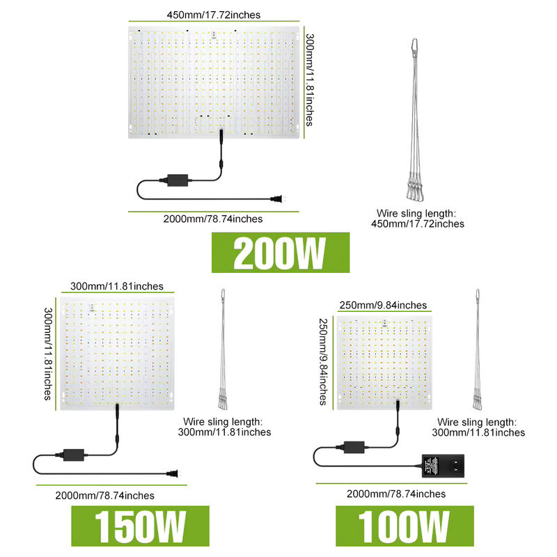 NJHIKG LED Quantum Board Pflanzenlampe mit Vollspektrum für Gemüseanbau und Hydroponik, Schwarz - Bild 4
