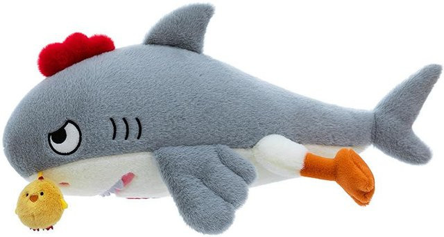Joyful toys Hai Hühnchen Kissen Plüschtier, Grau, 90cm - Bild 1