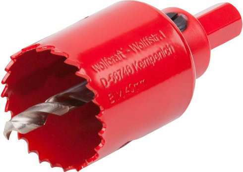 Wolfcraft Lochsäge aus Bimetall in Rot mit einem Durchmesser von 40 mm - Bild 1