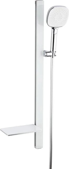 Swiss Aqua Technologies Duschset mit Duschstange, Handbrause und Ablage in Weiß und Chrom, H x B x T: 190 x 70 x 80 cm - Bild 1