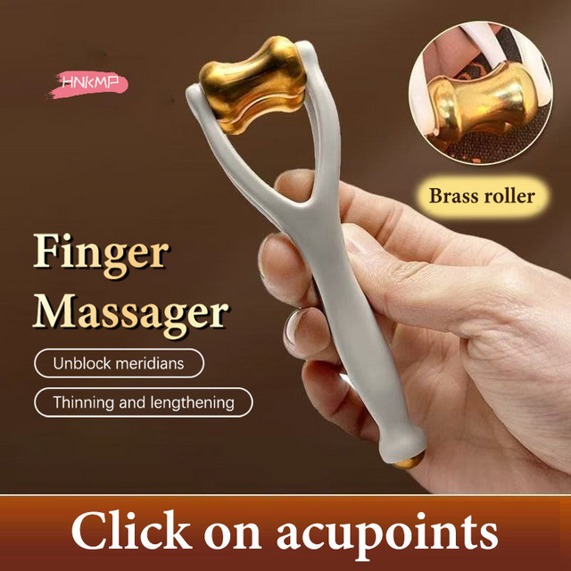 HNKMP Fingermassageroller, Messing, Unisex - Bild 1
